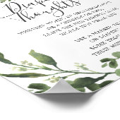 Baby Dinosaur Baby Dusche Windeln Gedanken Untersc Poster (Ecke)