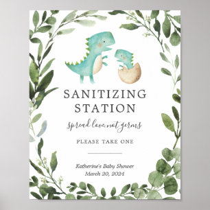 Baby Dinosaur Babyduschanlage - Schild