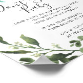 Baby Dinosaur Babydusche Say Baby Sign Poster (Ecke)