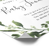 Baby Dinosaur Babydusche schätzt das Baby-Food-Zei Poster (Ecke)