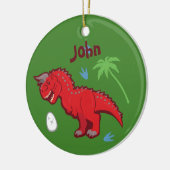 Baby Dinosaur Carnotaurus Keramikornament (Links)