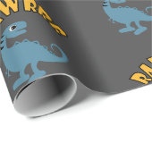 Baby Dinosaur Design - Matte Wrapping Paper Geschenkpapier (Rolleneckpunkt)