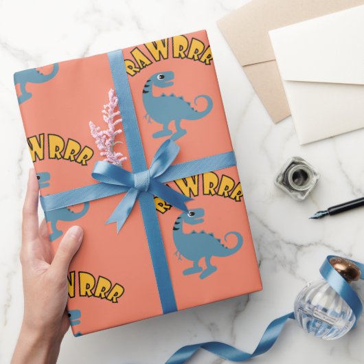 Baby Dinosaur Design - Matte Wrapping Paper Geschenkpapier (Schenken)