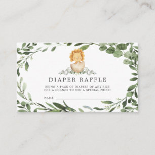 Baby Dinosaur Diaper Raffle Baby Duschkarte Begleitkarte
