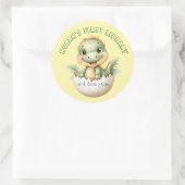 Baby Dinosaur "First Library" Aufkleber für Dusche (Tasche)