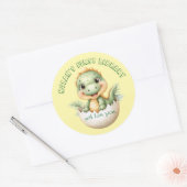 Baby Dinosaur "First Library" Aufkleber für Dusche (Umschlag)