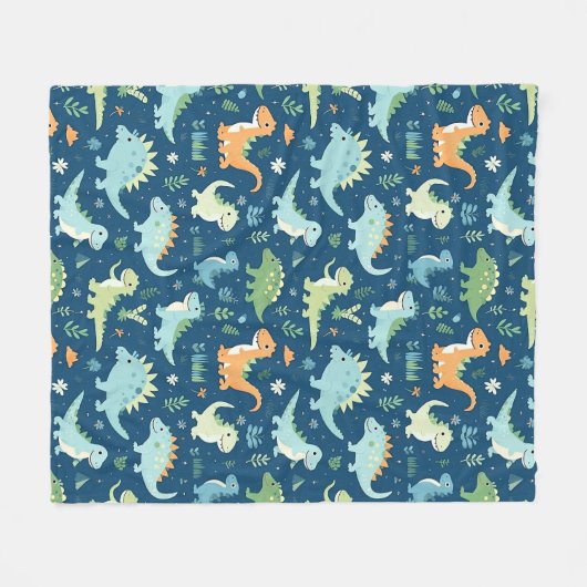 Baby Dinosaur Fleecedecke (Vorderseite (Horizontal))