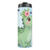 Baby Dinosaur Flower Headband Bliss Thermosbecher (Vorderseite)
