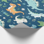Baby Dinosaur Geschenkpapier (Ecke)