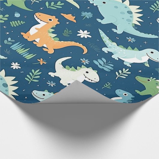 Baby Dinosaur Geschenkpapier (Ecke)