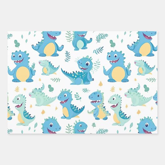Baby Dinosaur Geschenkpapier Set (Vorderseite 2)