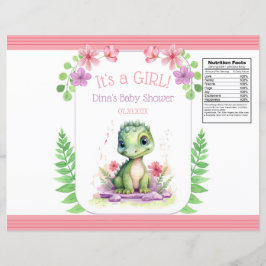 Baby Dinosaur Girl Pink und Lila Chip Bag
