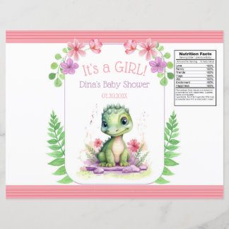 Baby Dinosaur Girl Pink und Lila Chip Bag
