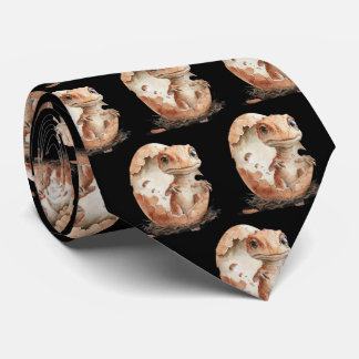 Baby Dinosaur Hatching From Egg Neck Tie Krawatte