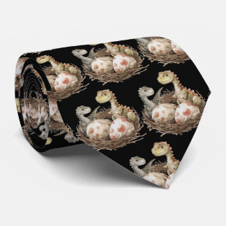 Baby Dinosaur Hatching From Egg Neck Tie Krawatte
