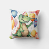 Baby Dinosaur Neutral Personalisierter Geburtstag Kissen (Vorderseite)