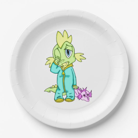 Baby Dinosaur Pappteller (Vorderseite)
