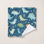 Baby Dinosaur Pattern Badhandtuch Set (Waschlappen)