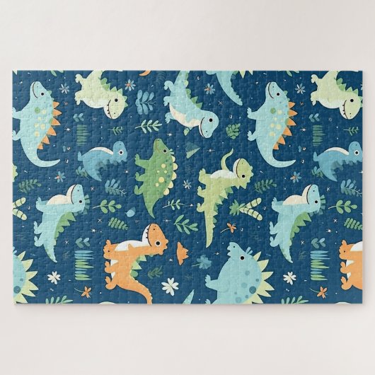 Baby Dinosaur Pattern Puzzle (Horizontal)