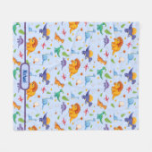 Baby Dinosaur personalisieren Boys Name Fleece Bla (Vorderseite (Horizontal))