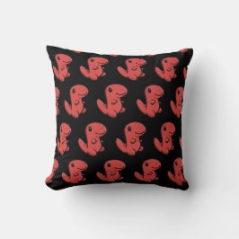 Baby dinosaur pillow - Black & red Kissen