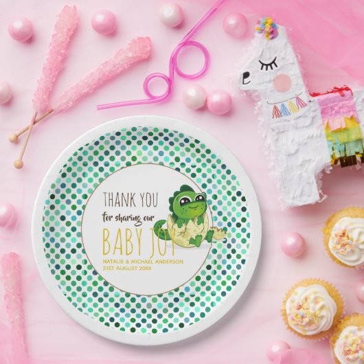 Baby Dinosaur Schluckdusche Party Pappteller (Party)