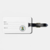 Baby Dinosaur Skaten | So Roll Gepäckanhänger (Rückseite horizontal)