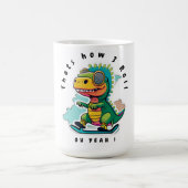 Baby Dinosaur Skaten | So Roll Kaffeetasse (Mittel)