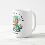 Baby Dinosaur Skaten | So Roll Kaffeetasse (VorderseiteRechts)