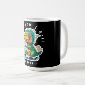 Baby Dinosaur Skaten | So Roll Kaffeetasse (VorderseiteRechts)