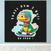 Baby Dinosaur Skaten | So Roll Leinwanddruck (Insitu (Holzboden))