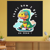 Baby Dinosaur Skaten | So Roll Leinwanddruck (Insitu (Wohnzimmer))