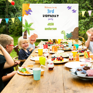 Baby Dinosaur Stomp über Geburtstagsfeier Willkomm Banner