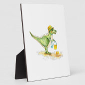 Baby Dinosaur T-Rex am Strand Fotoplatte (Seite)