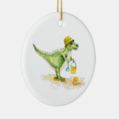 Baby Dinosaur T-Rex am Strand Keramik Ornament (Rechts)