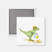 Baby Dinosaur T-Rex am Strand Magnet (Vorderseite/Rückseite)