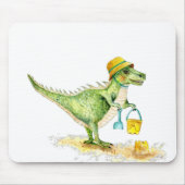 Baby Dinosaur T-Rex am Strand Mousepad (Vorne)