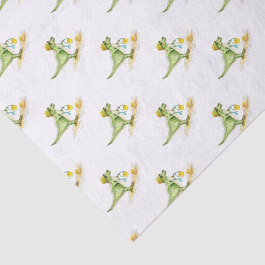 Baby Dinosaur T-Rex am Strand Seidenpapier (Ausschnitt)