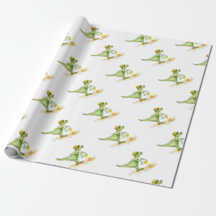 Baby Dinosaur T-Rex on the Beach Geschenkpapier