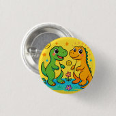 Baby Dinosaur-Themed Button (Vorne & Hinten)