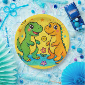 Baby Dinosaur-Themed Paper-Teller Pappteller (Party)