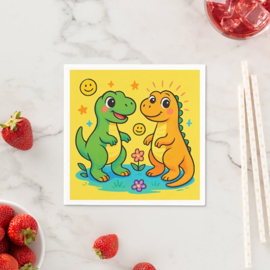 Baby Dinosaur-Themed Serviette (Beispiel)