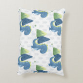 Baby Dinosaur und Gebirge Dekokissen (Rückseite(Vertikal))