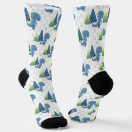 Baby Dinosaur und Gebirge Socken