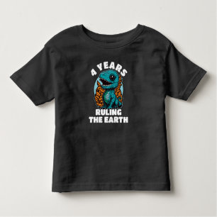 Baby Dinosaur Vier Jahre alt Geburtstag Kleinkind T-shirt