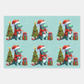 Baby Dinosaur Weihnachtskids Geschenkpapier Set (Vorderseite 3)