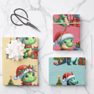 Baby Dinosaur Weihnachtskids Geschenkpapier Set