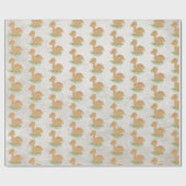 Baby Dinosaurier auf Blätterwaschpapier Geschenkpapier (Flach)