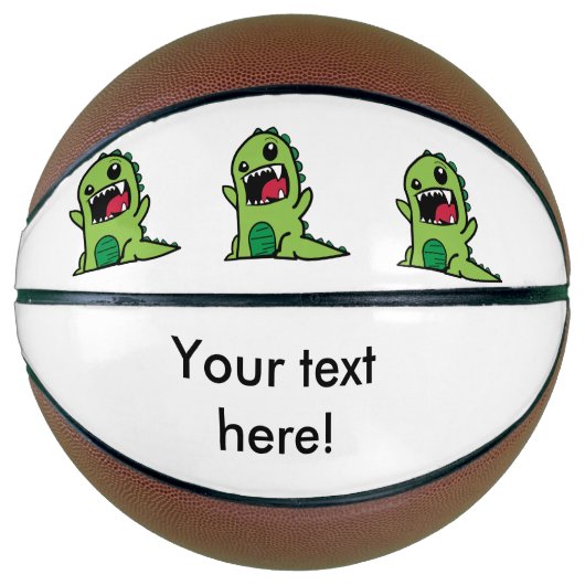 Baby Dinosaurier Cartoon Basketball (Vorderseite)