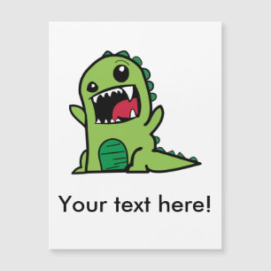 Baby Dinosaurier Cartoon Magnetkarte